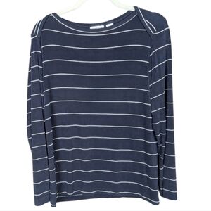 Chico's Travelers size 1 navy long sleeve shirt